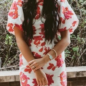 Lizard Thicket Red Floral Mini Dress